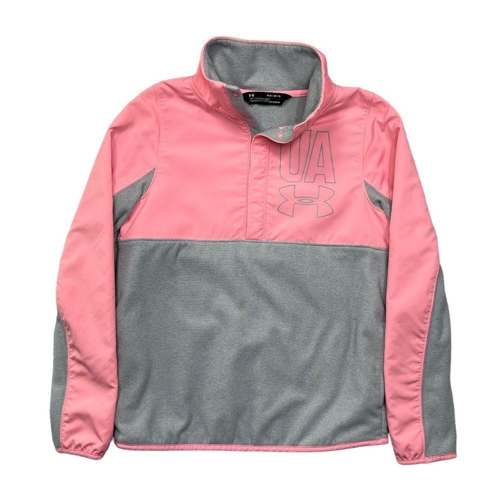 UnderโArmour Sweaterโ Sweatshirt Girls 1/4 Button Lightweight PulloverโJacket
